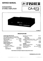 Fisher CA-873 - Service Manual
